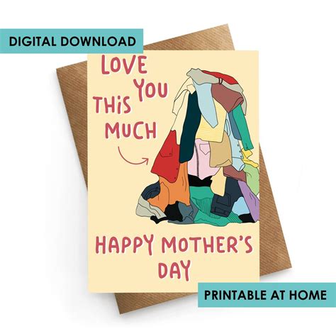 Printable Mothers Day Card Mothers Day Card Funny Mom Card Instant Download Card Mothers Day