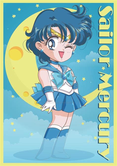 Chibi Sailor Mercury By Riccardobacci On Deviantart In 2020 Sailor