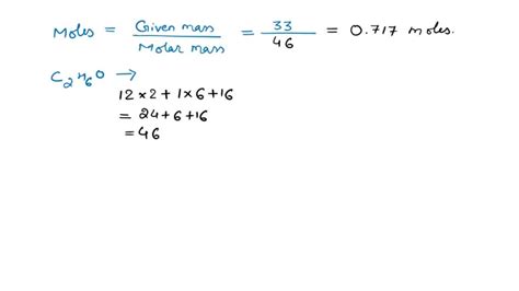 Solved A How Many Moles Of Ethyl Alcohol C H O Are In A G