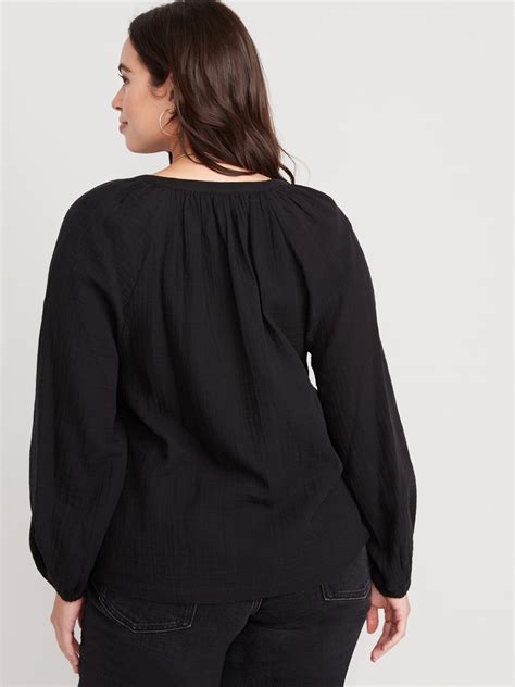 Split Neck Blouse Old Navy