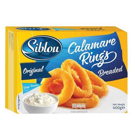 Buy Siblou Breaded Calamari Rings 400GR Online Shop Frozen Food On