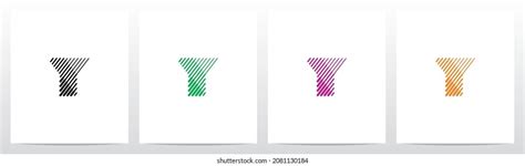 Bold Thin Diagonal Outlines Letter Logo Stock Vector Royalty Free