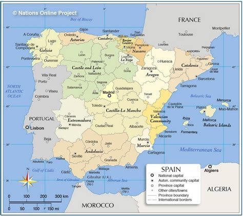 Administrative Map Of Spain With Autonomous Communities And Provinces