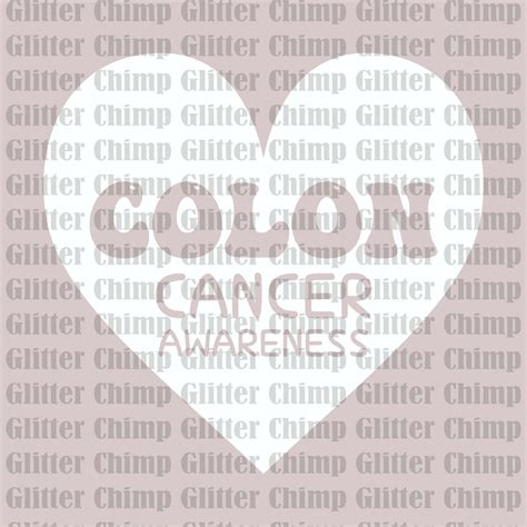 Dtf Colon Cancer Heart Glitter Chimp