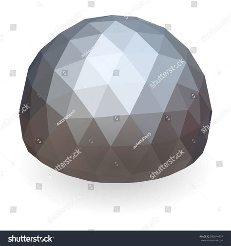 Geodesic Dome Vector Illustration Stock Vector Royalty Free 592044374