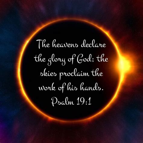 Psalm Look At The Heavens They Declare The Glory Of God