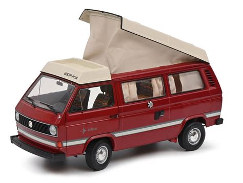 1 18 Schuco VW T3a Camper Bus Westfalia Joker Mit Faltdach Red 450038900