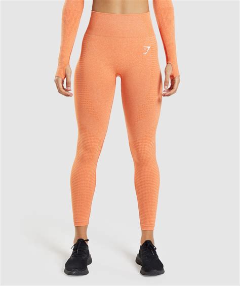 Gymshark Vital Seamless 2 0 Leggings Apricot Orange Marl Gymshark