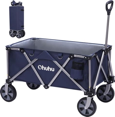 Qwork Chariot Pliable Avec Poches Lat Rales Et Poign E R Glable