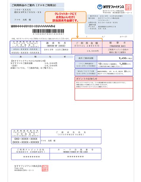 ご利用料金のご案内の見方 請求書や料金明細内訳書などの見方 お客様サポート Nttドコモ