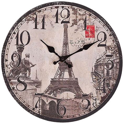 Designs Combined Inc Eiffel Tower Wall Clock Clock Wall Clock