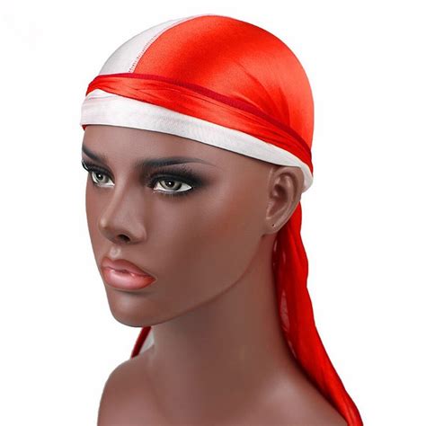 Men Satin Durags Biker Headwear Silky Durag Double Color Doo Rag Women