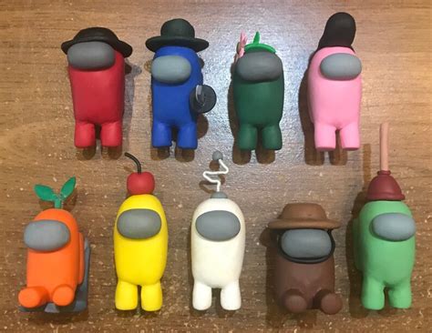 Among Us Polymer Clay Figures Characters Fully Customizable | Etsy