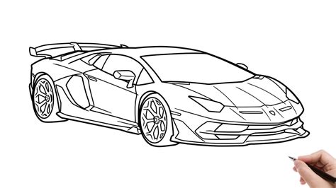 Drawing Lamborghini Aventador Svj How To Draw A Lambo Lp 770 4 2018