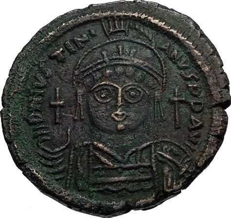 Justinian I The Great 527ad Follis Large Authentic Ancient Byzantine