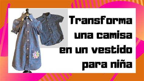 Diy Como Transformar Camisa En Vestido De Ni A Youtube