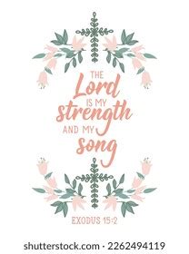 Lord My Strength My Song Lettering Stock Vector (Royalty Free) 2262494119 | Shutterstock