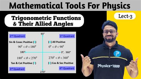 MATHEMATICAL TOOLS FOR PHYSICS LECTURE 3 TRIGONOMETRIC FUNCTIONS