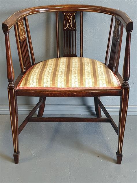 Edwardian Inlaid Tub Chair Antiques Atlas