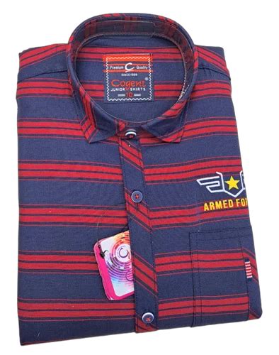 Stripes Men Blue Striped Cotton Shirt Casual Full Sleeves At Rs 315