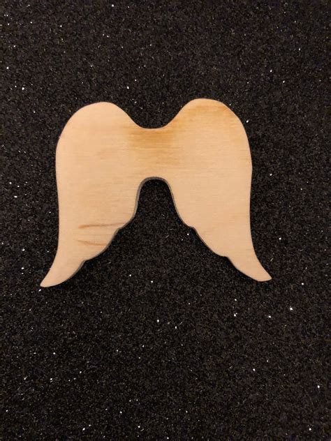 Angel Wings Laser Wood Shaped Cut Out Unfinished - Etsy