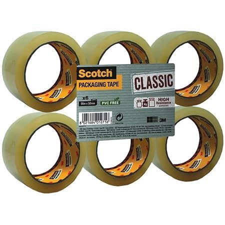 Scotch Lot De Rouleaux De Ruban D Emballage Transparent Mm X M