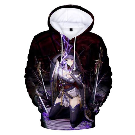 Genshin Impact Hoodie Anime Game Sexy Girl 3d Print Pullover Clothing