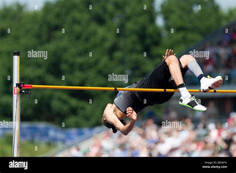 Gianmarco Tamberi Competing In The Men S High Jump At The Diamond