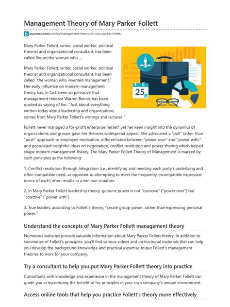 Mary Parker Follett Management Theory