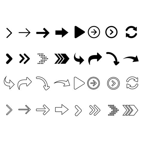 arrow vector icon signs direction icon set arrow symbol illustration