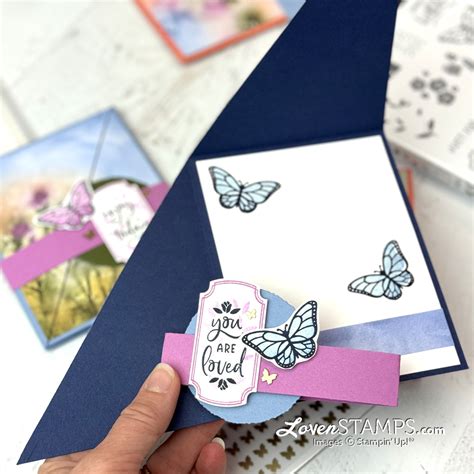 Step Up Fun Fold Cards With A Diagonal Cut Belly Band And Stampin Up