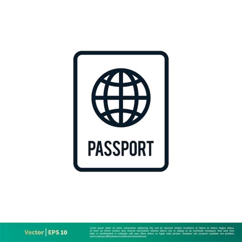 Premium Vector Passport Icon Vector Logo Template Eps 10