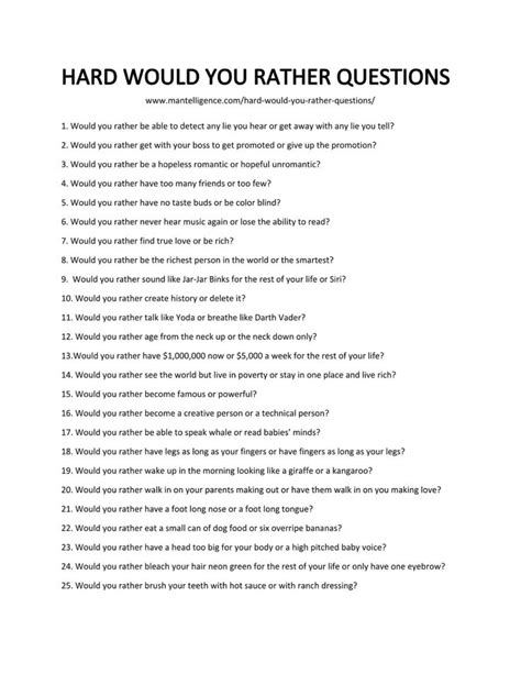 41 Deep And Hard Would You Rather Questions [2023] Fun Questions To