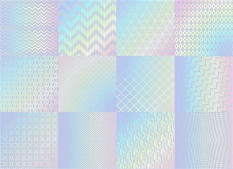 Premium Vector | Hologram texture patterns foil rainbow gradient