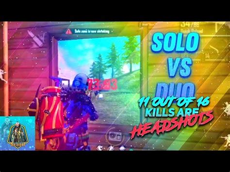 Solo vs duo 11 or of 16 kills هي لقطات للرأس BOOYAH Solo vs duo 11