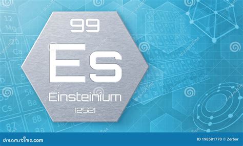 Chemical Element of the Periodic Table - Einsteinium Stock Illustration ...