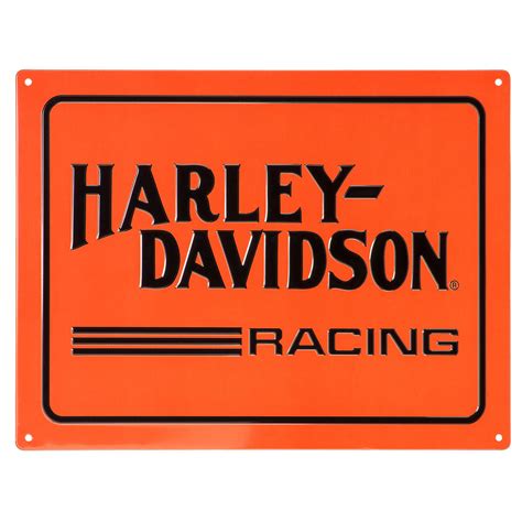 H D Racing Tin Sign