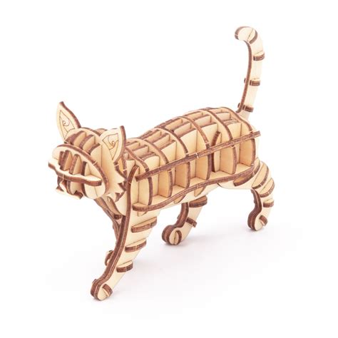 Walking Cat 3D Puzzle - 3D Wooden Toys