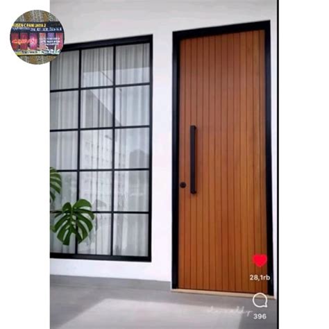 Jual Kusen Pintu Single Berikut Daun Pintu Minimalis Dan Jendela Kaca