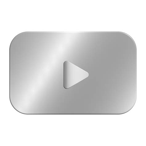 Silver play button youtube 27523280 PNG