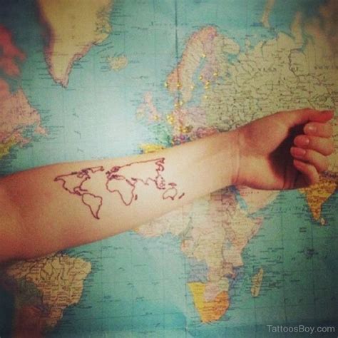 Map Tattoo On Arm Tattoos Designs