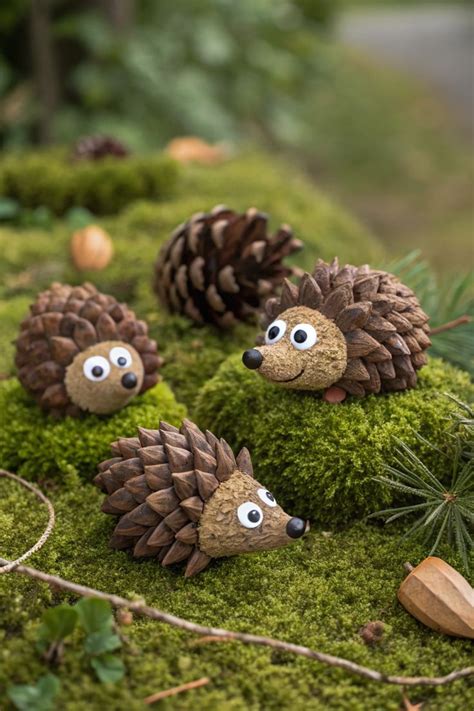 Pinecone Hedgehog Craft – Cute Fall Animal DIY for Kids | Pinecone ...