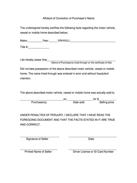 Affidavit Of Correction Of Name Fill Out And Sign Online Dochub