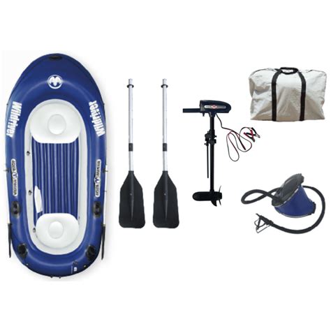 Inflatable Boat with Electric Motor 2-3 Person PVC Fishing Kayak ...