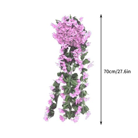 Penkiiy Artificial Hanging Flowers For Outdoor Violet Ivy Fake Hanging