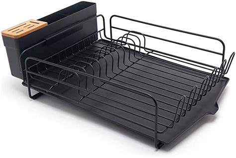 Simplywire Premium Dish Drainer Plate Drying Rack With Cutlery