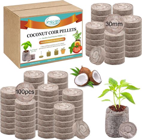 Amazon Legigo 100 PCS Coco Coir Seed Starter Plugs 30mm Coconut