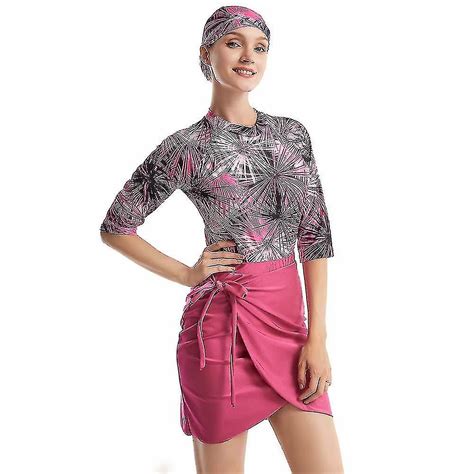 Donne Musulmano Beach Costumi Da Bagno Burkini Stampa Floreale Costume