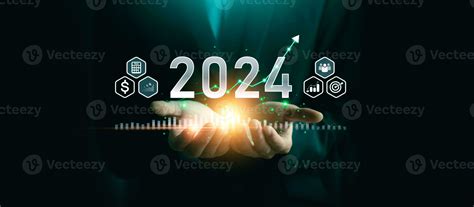 Business growing in 2024. analytical businessman planning business