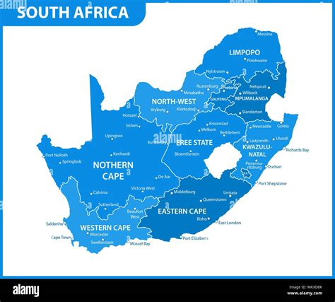 South Africa Capital Cities Map